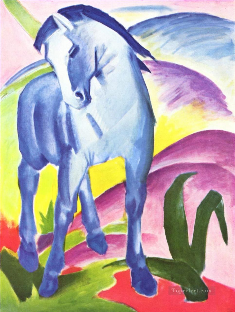 Blaues Pferd I Franz Marc Pintura al óleo